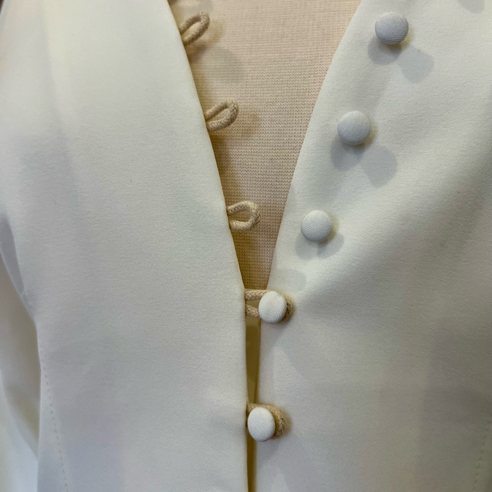 Custom-Made Cream Button-Down Blouse - Picture 4 of 4